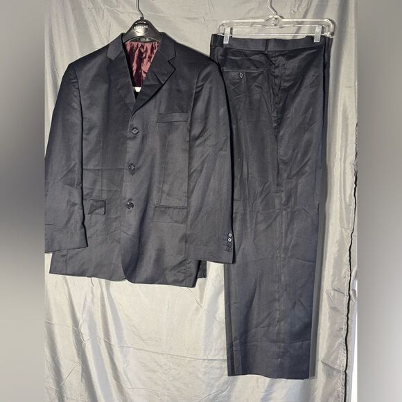 DiPalma Italia Navy Blue Men’s Suit Coat Size 44R Pants Size 38R EPC - Picture 1 of 9